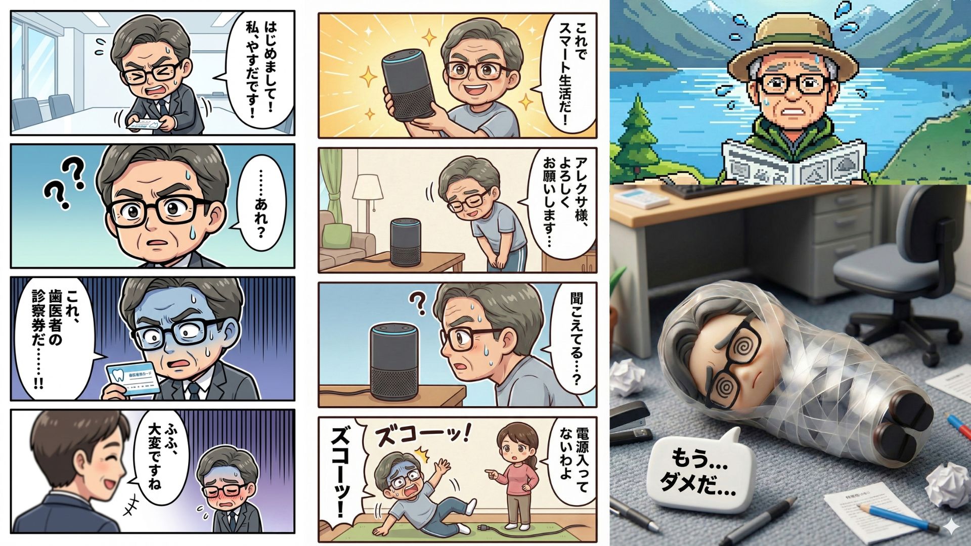4コマ漫画のサンプル
