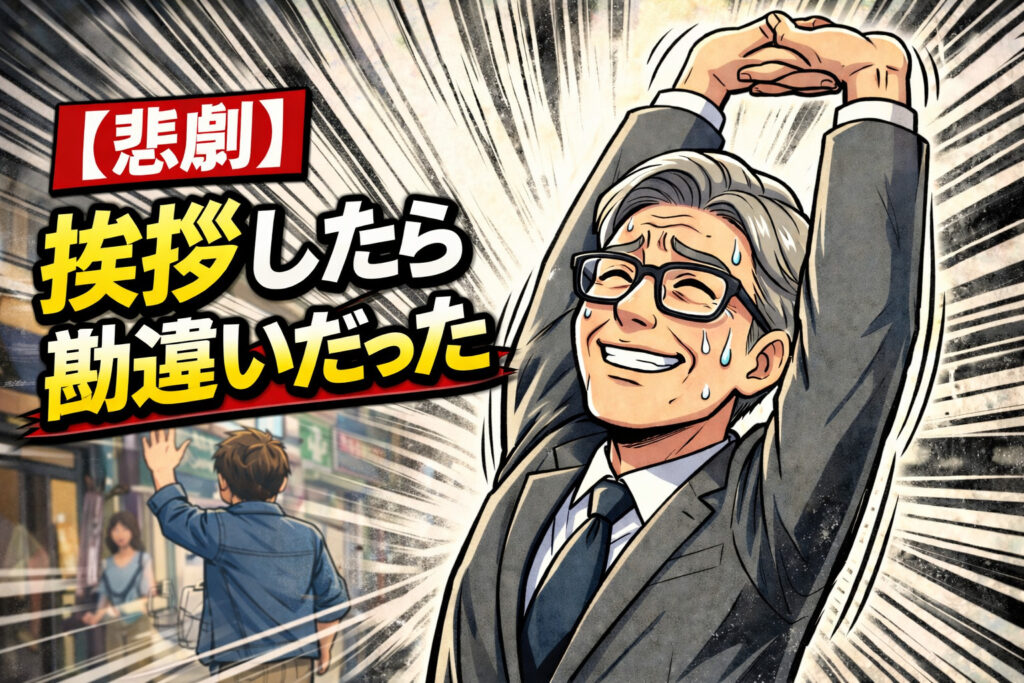 悲劇挨拶したら勘違いだったのアイキャッチ画像