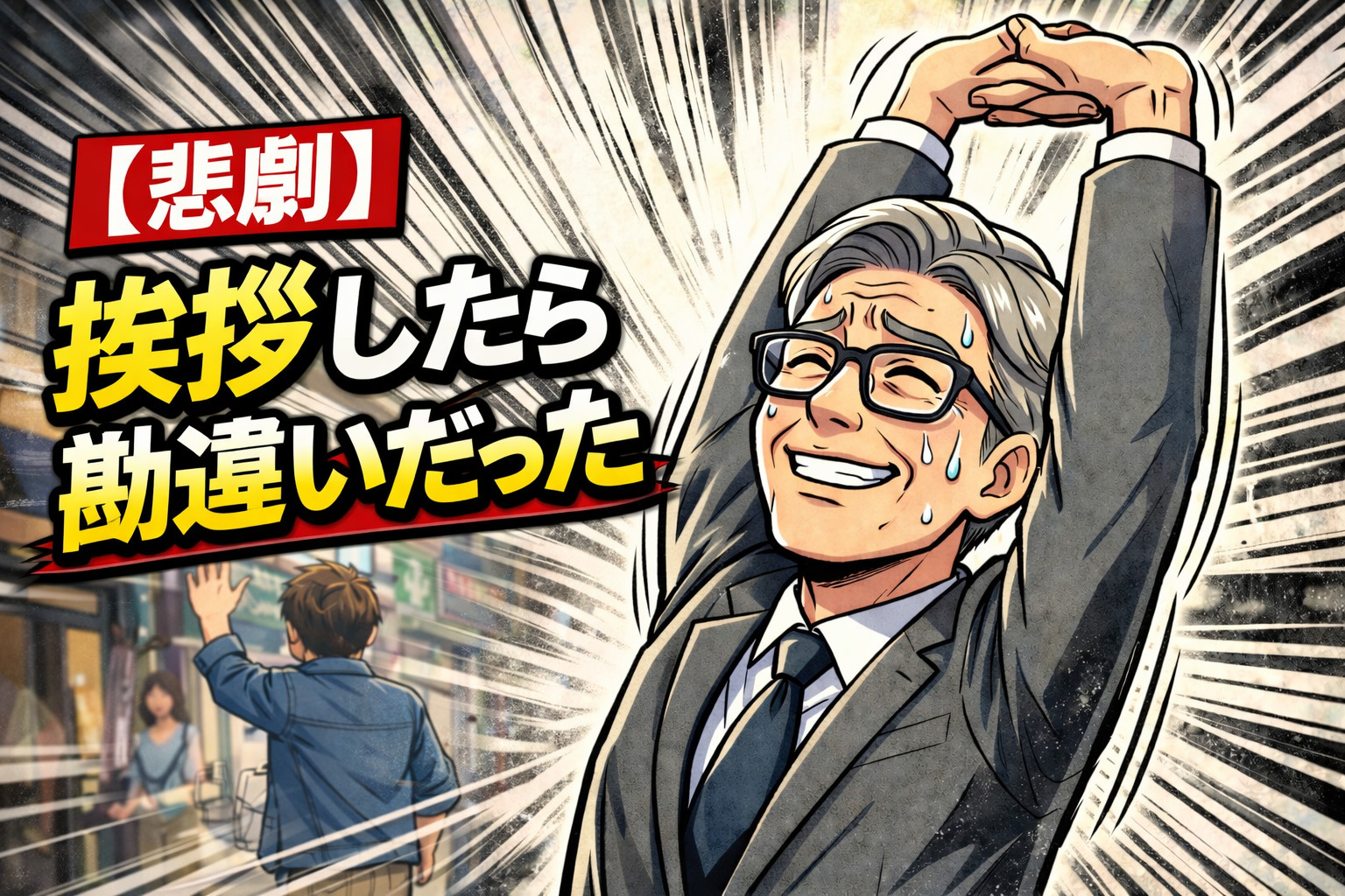 悲劇挨拶したら勘違いだったのアイキャッチ画像